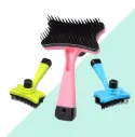 Push-Button Grooming Brush for Pets (13×8 cm)pink.webp