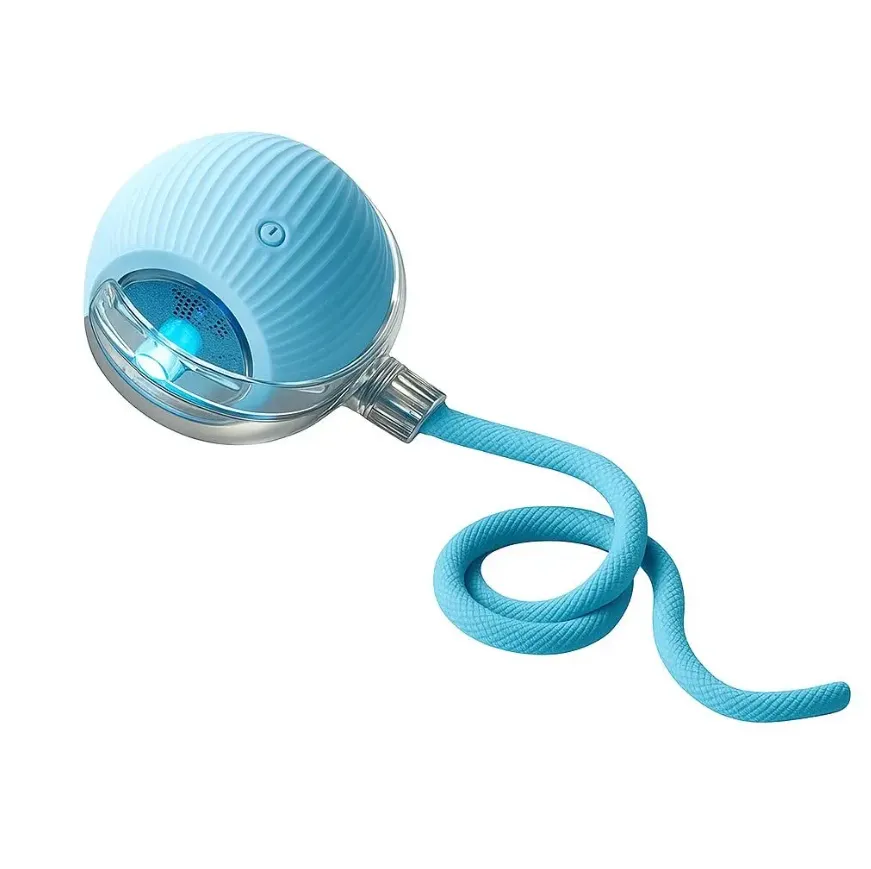 The cat toy ball is charged through USB 5.webp