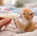 Cat and dog feeding bottle with cleaning brush4.webp