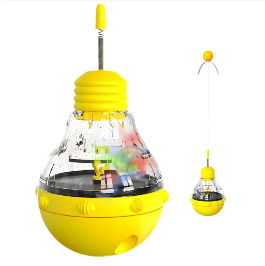 Funny Cat Treat Dispenser Toy for Pet (Yellow)3.webp