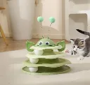 Interactive Cat Toy, 3-Layer Ball Track Tower with Rotating Turntable.webp
