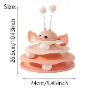 Interactive Cat Toy, 3-Layer Ball Track Tower with Rotating Turntable4.webp