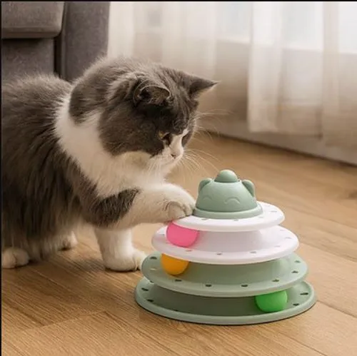 Pet Ball Tower Rotatable Ball Cat Toy4.webp