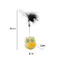 Cat Tumbler Ball Roller Interactive Cat Toy with Feather Built in catnip Ball3.webp