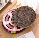 Large round cat scratcher with three balls4.webp