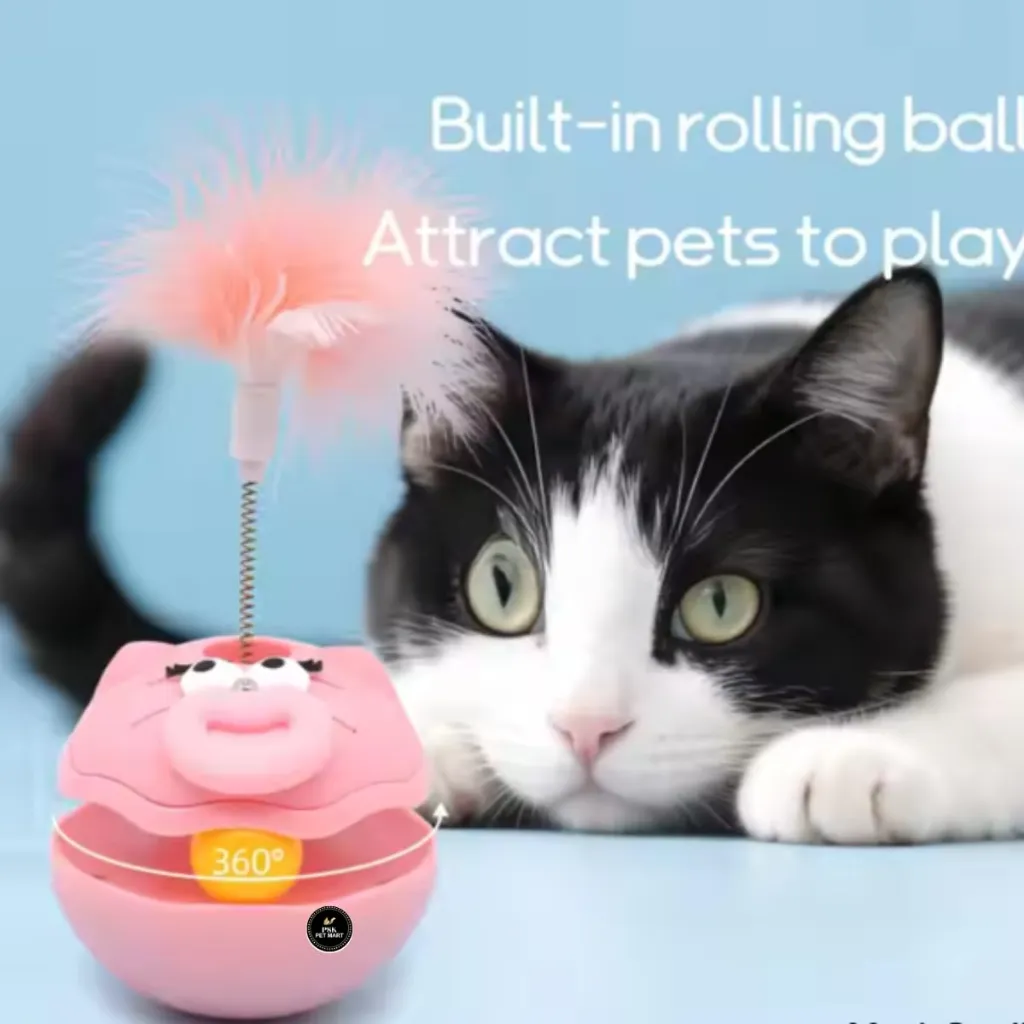 Interactive cat toy with moving worm and bell (battery operated)5.webp