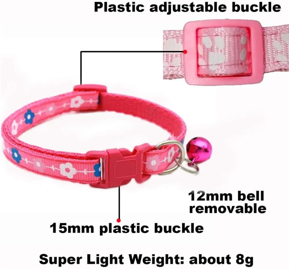 Polyester Cat Collars flower print2.webp
