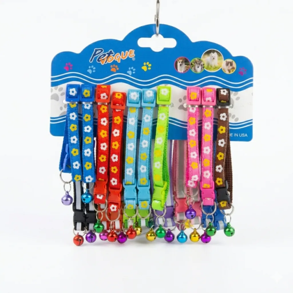 One Polyester Cat Collars flower print5.webp