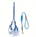 Floral Pattern Dog Harness with Matching Leash for Small-Medium Dogs and Cats7.webp