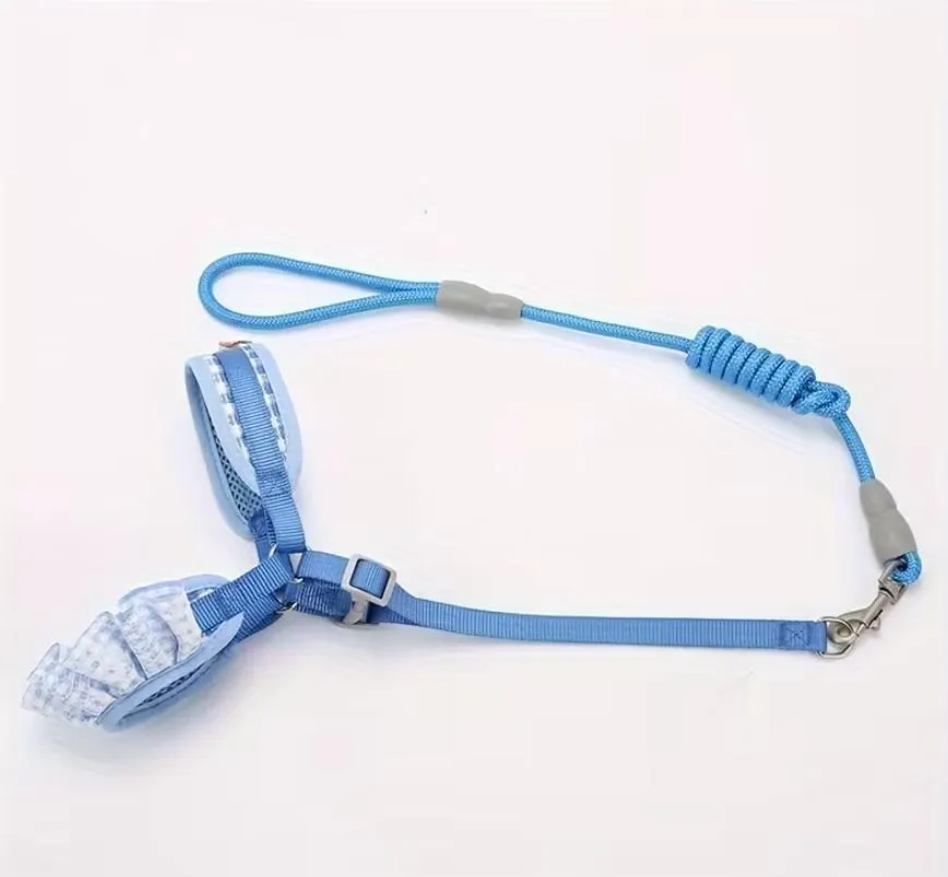 Floral Pattern Dog Harness with Matching Leash for Small-Medium Dogs and Cats5.webp