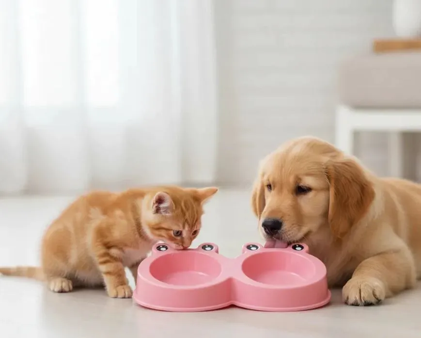 Feeder Drinker Double Pot Dogs Cats Pet5.webp
