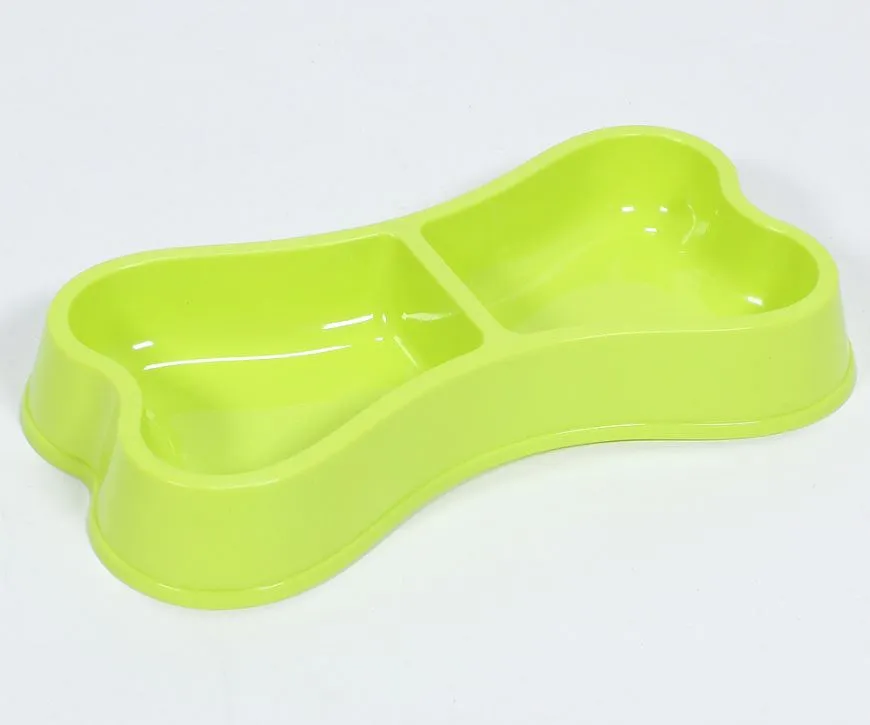 Double Bowl Pet Cute Bone-shaped2.webp