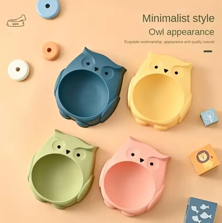 Owl Shaped Cat Bowl, Pet Bowl Feeder2.webp