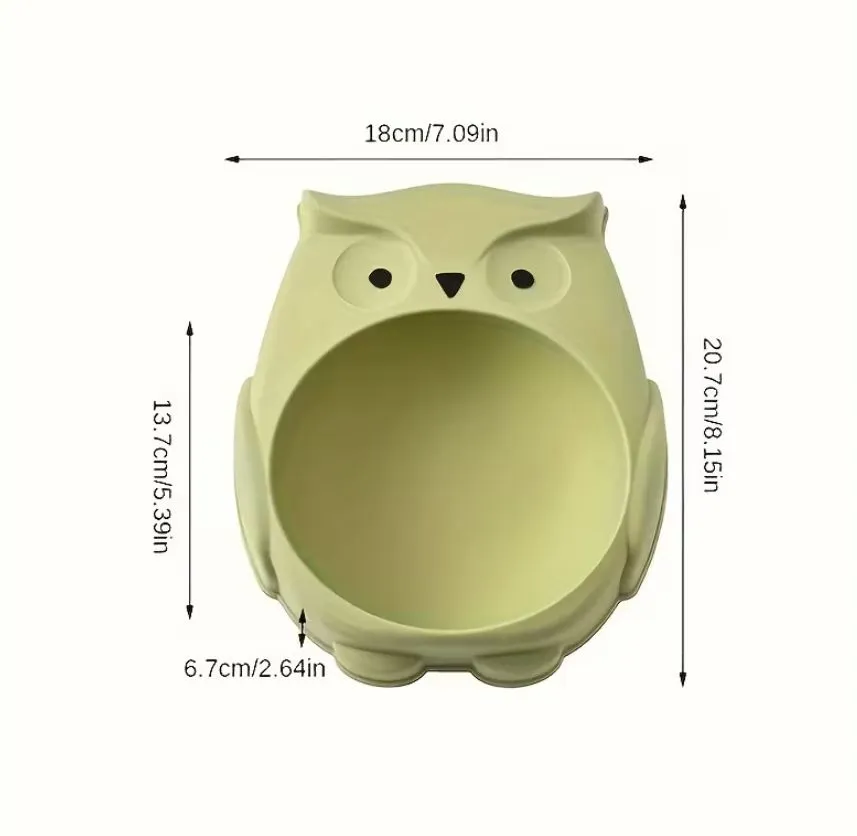 Owl Shaped Cat Bowl, Pet Bowl Feeder3.webp