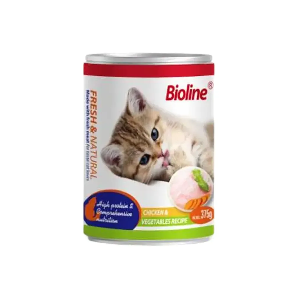 Bioline Canned Cat Wet Food (Chicken & Vegetables) 375g