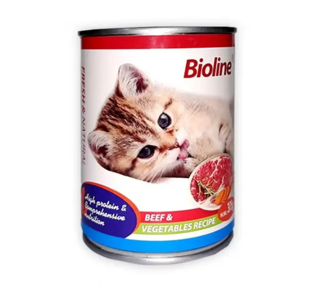 Bioline Canned Cat Wet Food (Beef & Vegetables) 375g