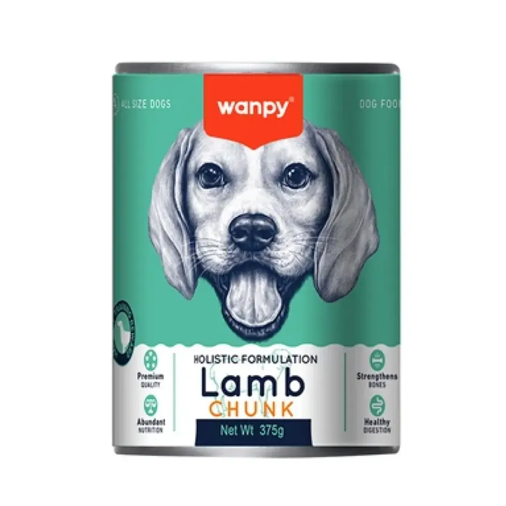 Wanpy Canned Wet Dog Food (Lamb Chunk) 375g