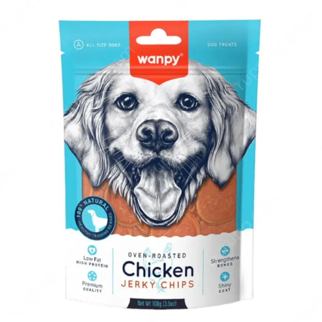 Wanpy Dog Treats (Chicken Jerky Chips) 100g