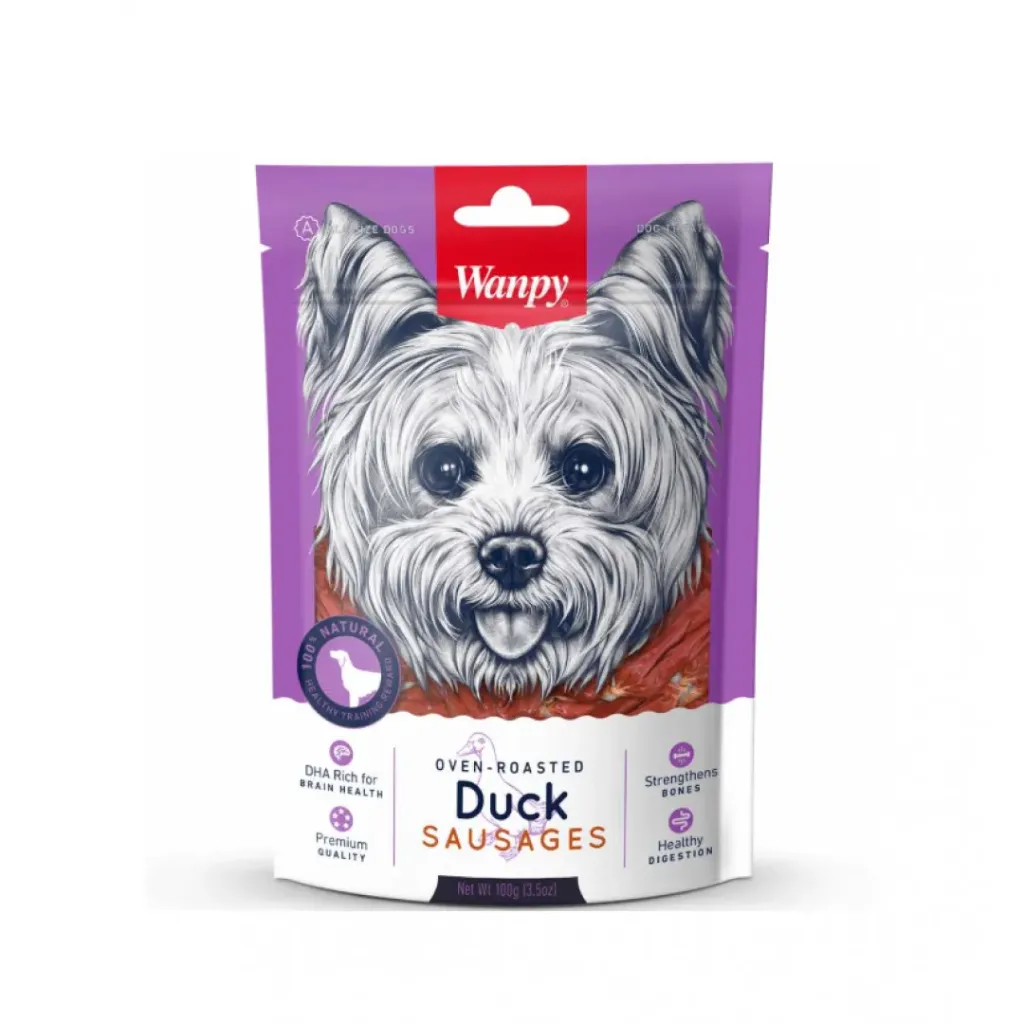 مكافآت وانبي للكلاب (نقانق البط) 100 غرام