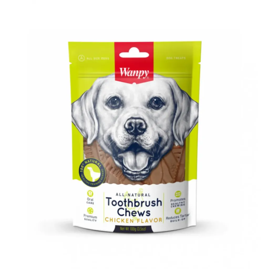 Wanpy Dog Treats (Chicken Toothbrush Chews) 100g