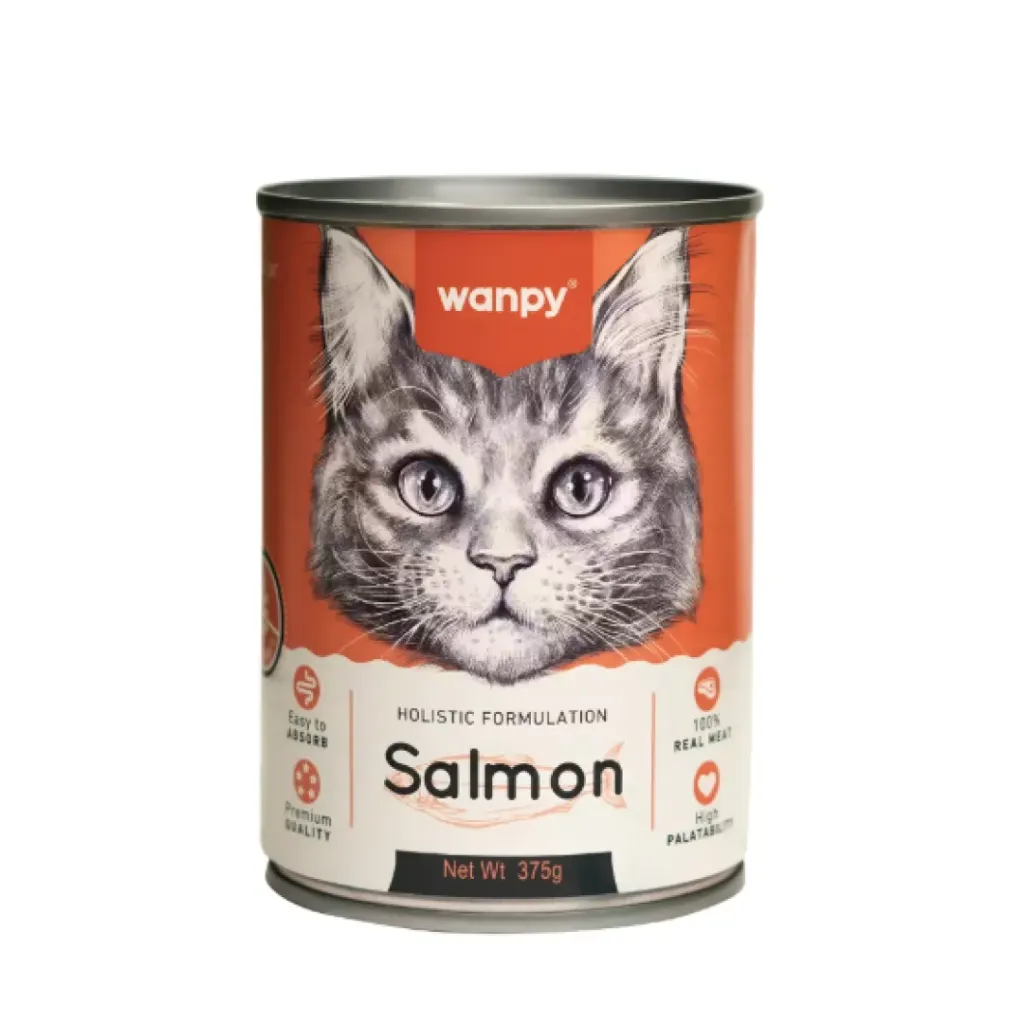 Wanpy Holistic Formulation Canned Wet Cat Food (Salmon) 375g