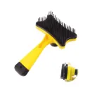 Push-Button Grooming Brush for Pets (13×8 cm)