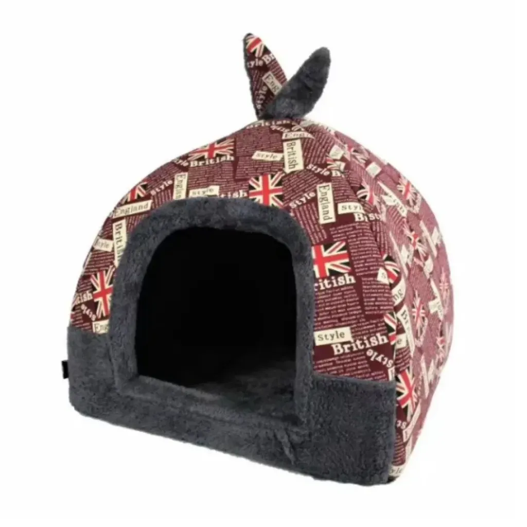 Linen Pet House with Mattress