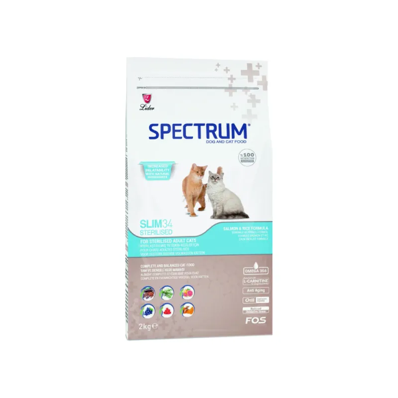 Spectrum Slim 34 Adult Cat Food (Salmon) 2 kg