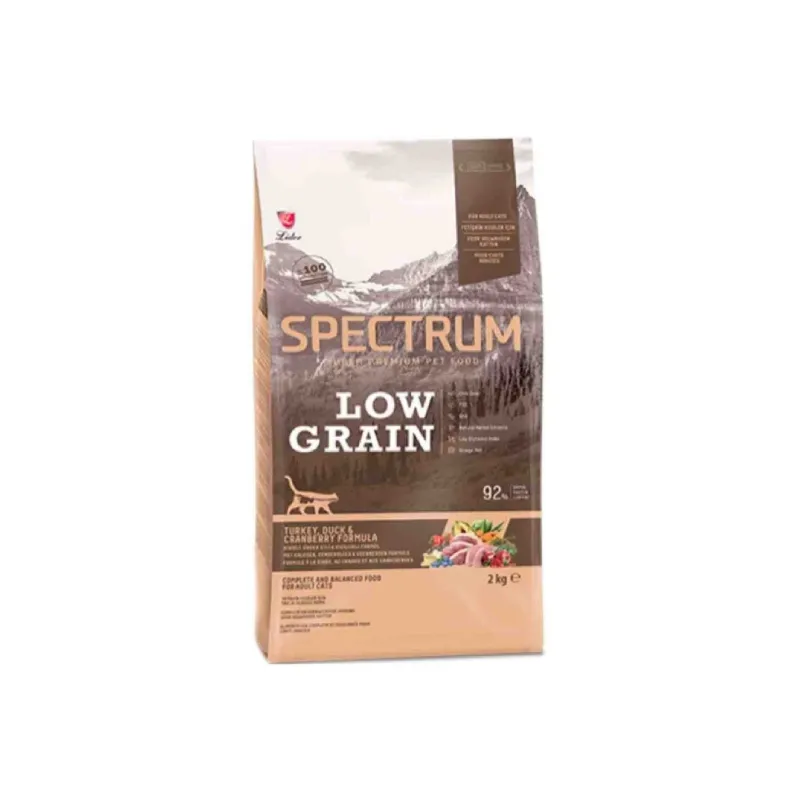 Spectrum low grain Adult cat Food (Turkey & duck & Cranberry) 2 kg