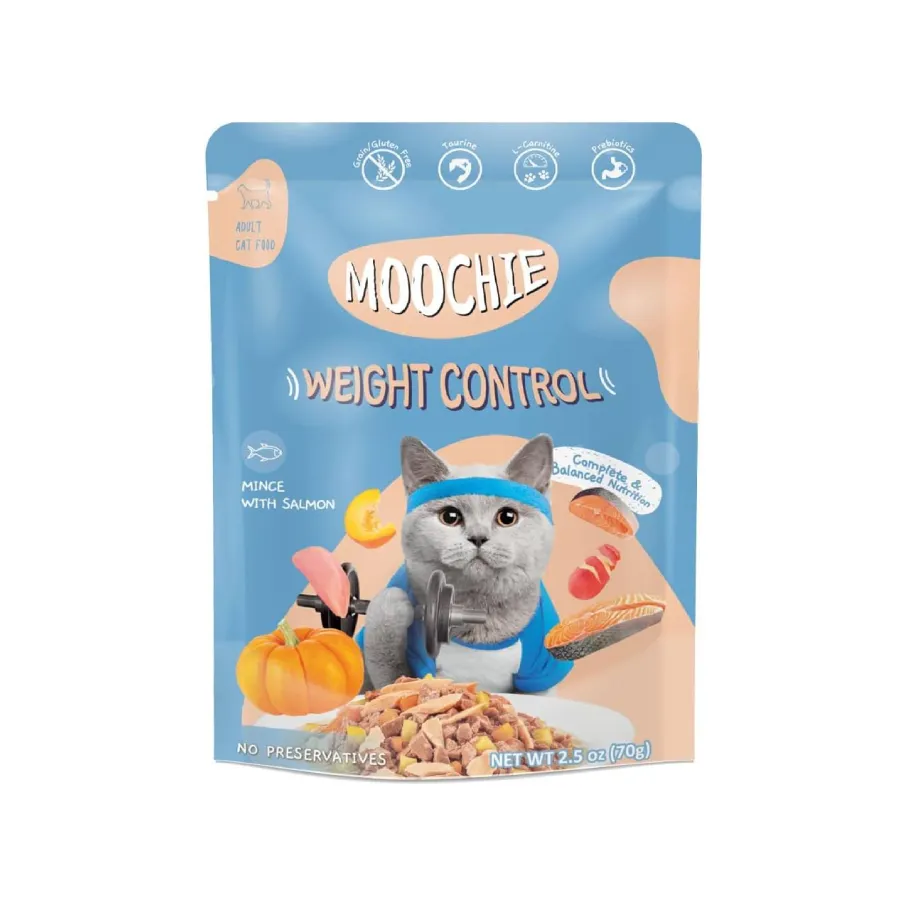 Moochie Wet Cat Food for Weight Control( Minced Salmon) Pouch 70g