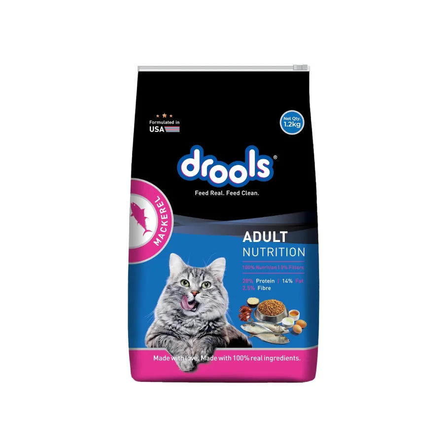 Drools Adult Dry Cat Food (Mackerel) 1.2 kg