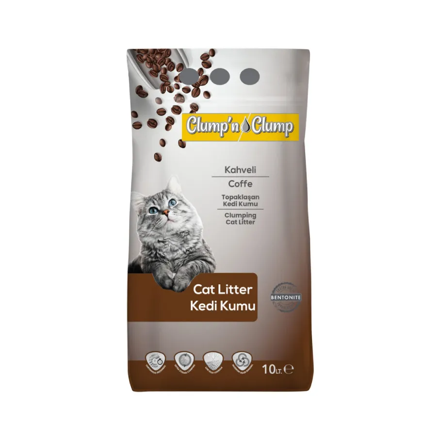 clump'n and clump رمل قطط لتر برائحة القهوة 5 لتر