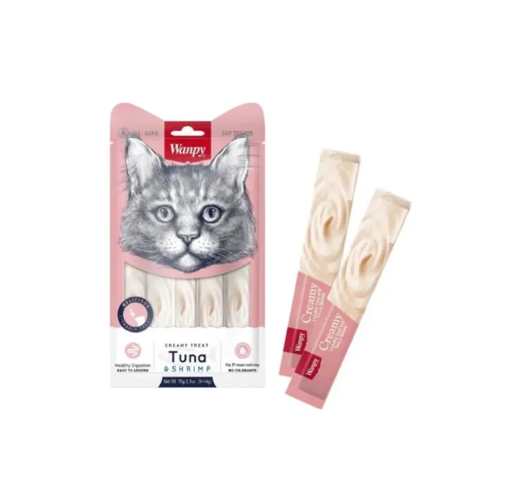 Wanpy cat Treats (Tuna and shrimp) 14g*5