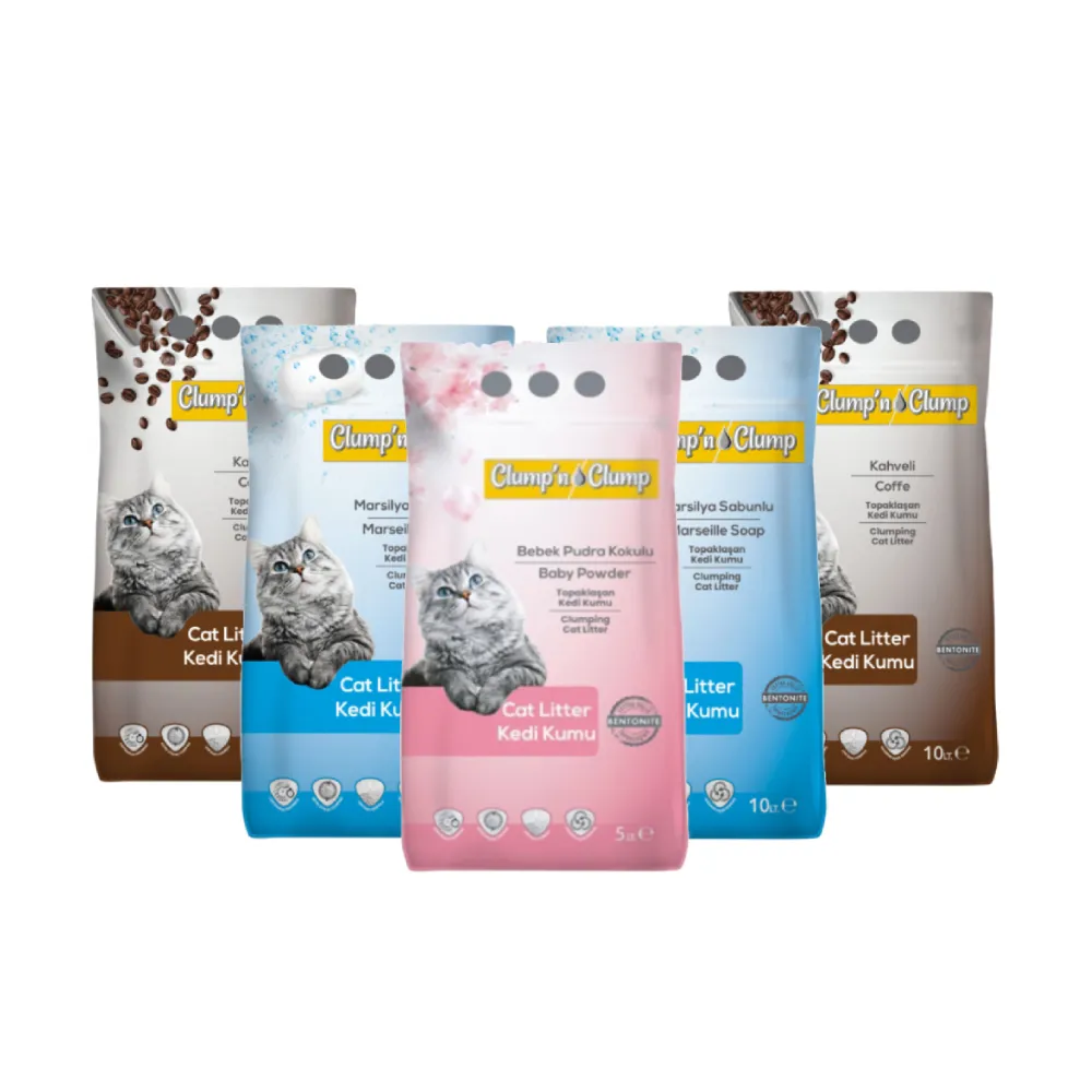 clump'n and clump رمل قطط لتر بروائح متعدده 5 لتر 5 أكياس