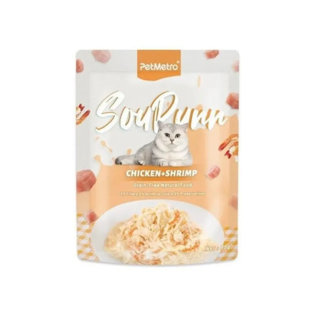 Petmetro Soup Pouch (Chicken & Shrimp) 75g