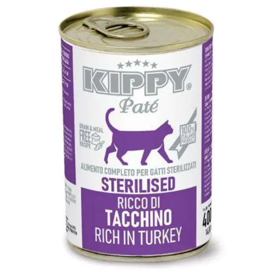 Kippy Pate Sterilised Cat Wet Food (Turkey) 400 g
