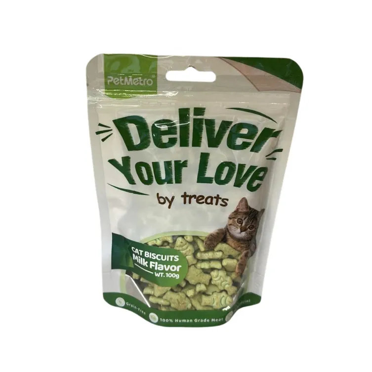 petmetro cat biscuit Milk Flavor 100gm