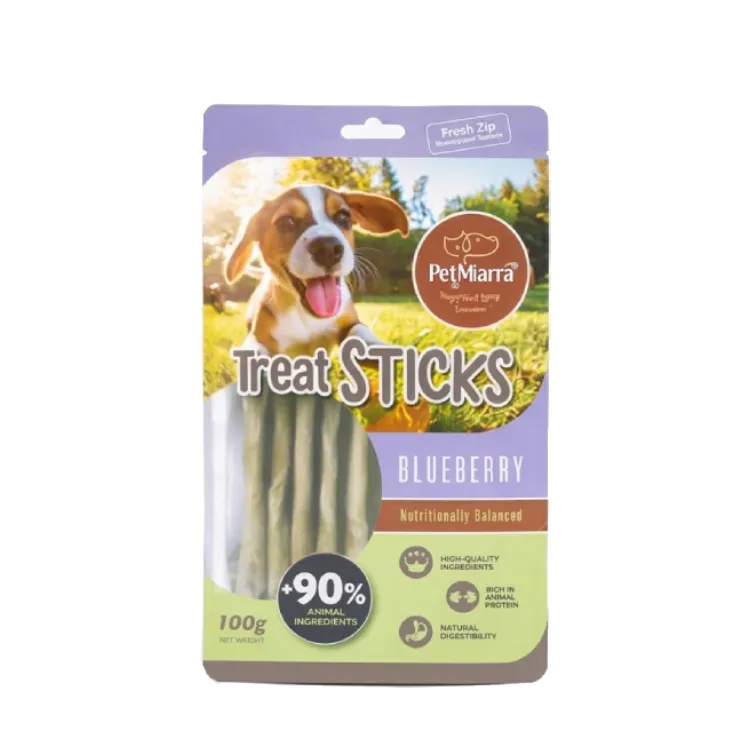 PetMarra Treat Sticks Dog Treats (Blueberry Flavor) 100g 