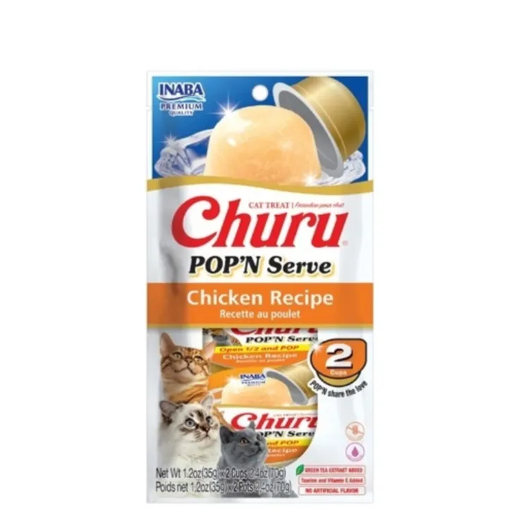 CHURU Cat Treat POP'N SERVE (CHICKEN RECIPE) 35g x 2cup