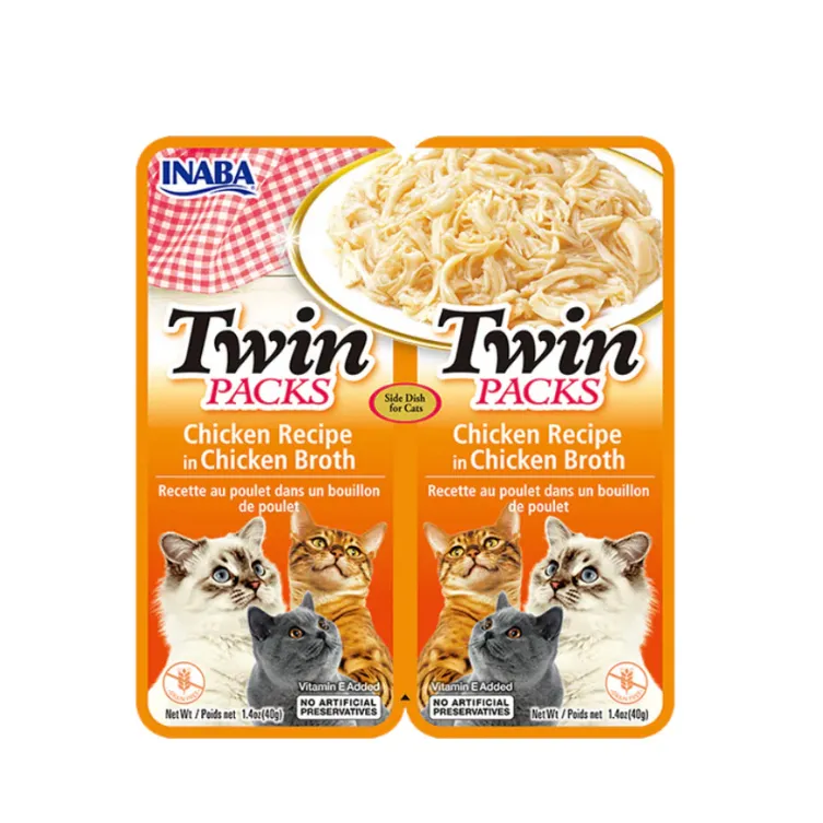 INABA TWIN PACKS (CHICKEN RECIPE IN CHICKEN BROTH) 40GX2