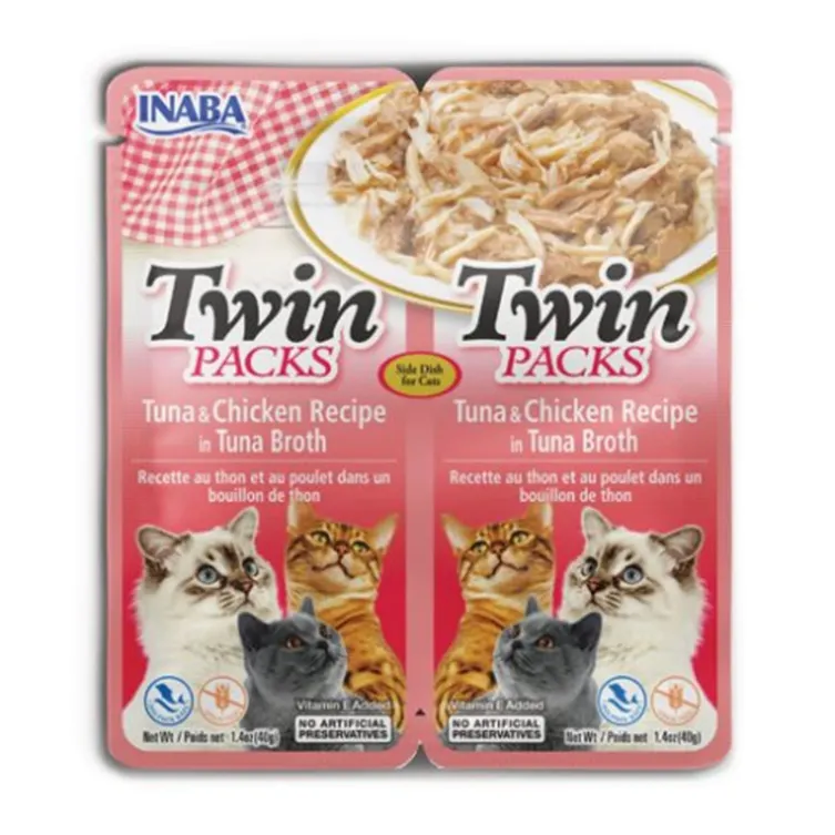 INABA TWIN PACKS (Tuna & Chicken Recipe in Tuna Broth) 40GX2