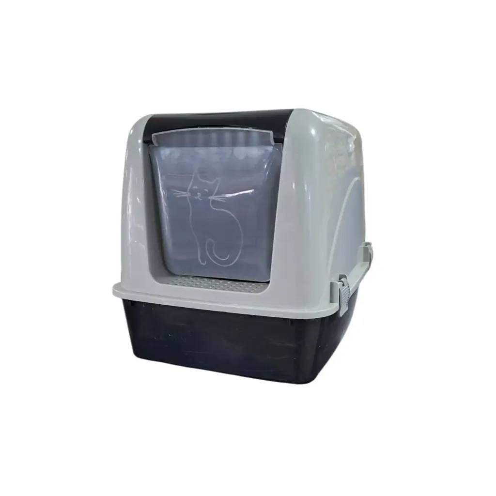 Grey Luxury Closed Cat Litter box