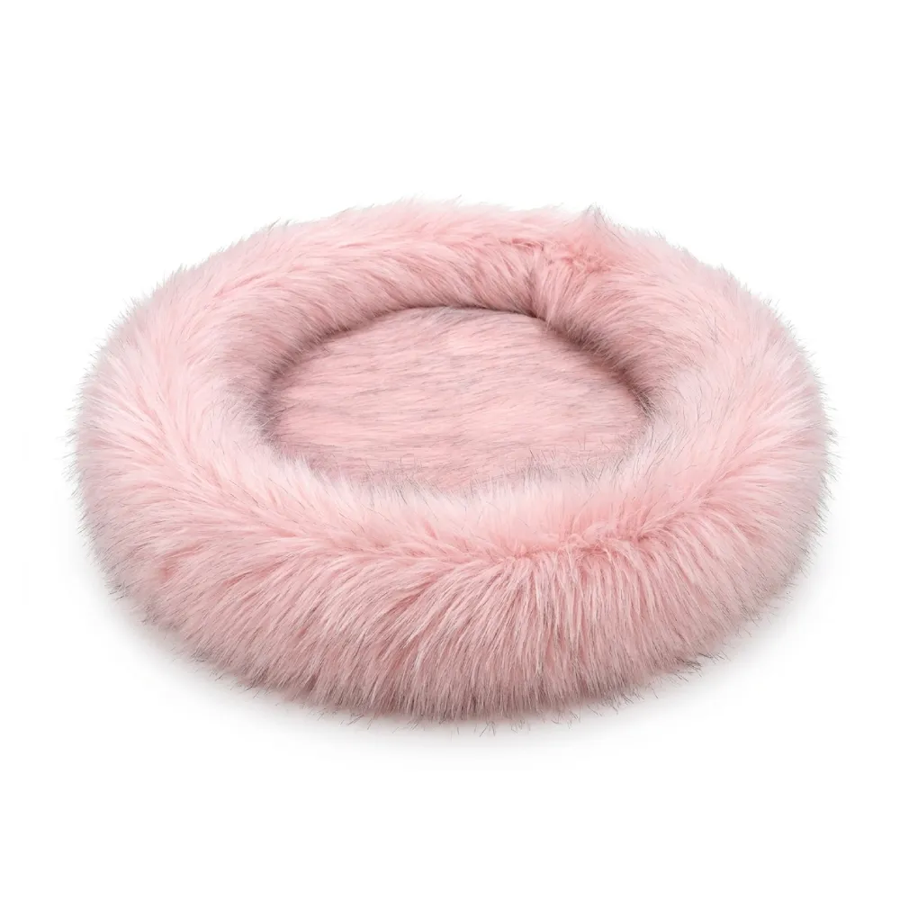 Fluffy Round Calming Pet Bed