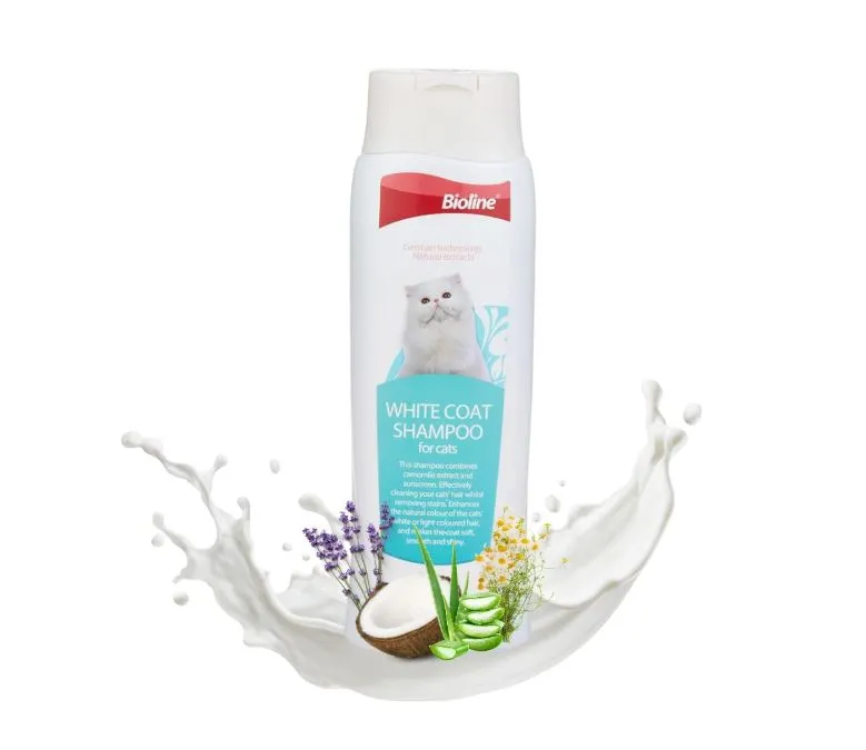 Bioline White Coat Pet Shampoo for Cats & Dogs 200ml