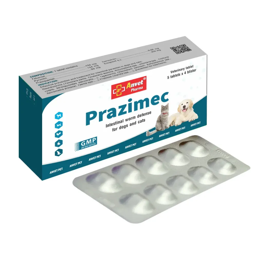 Prazimec anti-parasite treatment for internal and external parasites for cats and dogs (1 tablet)