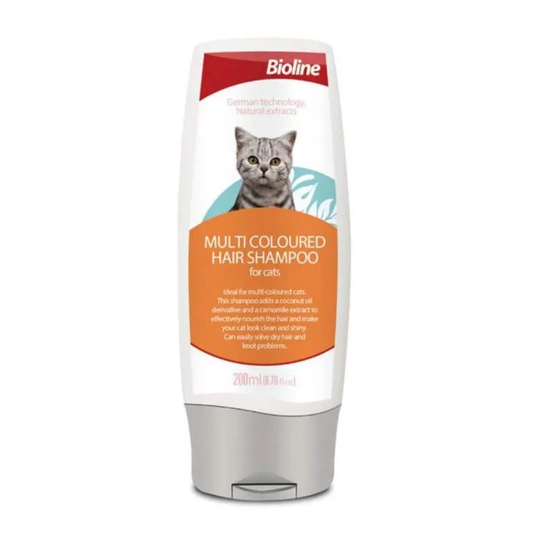 Bioline Multi-Coloured Hair Shampoo For Cat 200ml