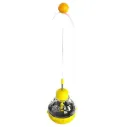 Funny Cat Treat Dispenser Toy for Pet (Yellow)