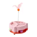 Multifunctional Cat & Dog Slow Feeder & Play Centre  Feather Teaser, Spinning Ball, Tower of Track Toy