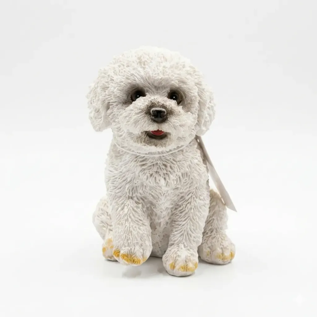 Cute Bichon Frise Dog Sculpture