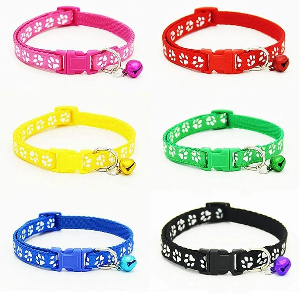 one Polyester Cat Collars With Bell (Random Color)